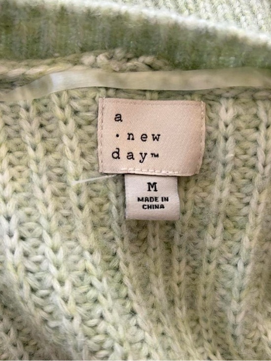 Coquette lolita ruffle babydoll collar balloon sleeve knit sweater green Japan M - Picture 7 of 10